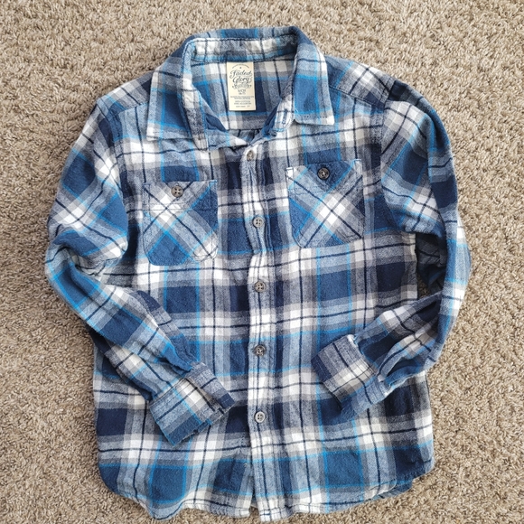 Marks&Spencer and faded glory size 6-7 flannel shirts - Picture 7 of 11